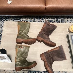 2 pairs of keen women’s boots 8.5 olive and brown